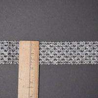 Metallic Silver Lace Trim, 1.5" Wide - By the Yard Default Title