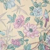 Muted Yellow with Pink + Blue Floral Quilting Weight Woven Fabric, 52" Wide - By the Yard Default Title
