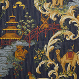 Black + Golden Brown Animal Print Midweight Canvas Fabric, 56" Wide - By the Yard Default Title