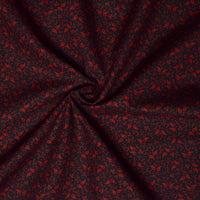 Black + Red Tiny Paisley Quilting Cotton Fabric, 44" Wide - By the Yard Default Title
