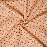 Tan + Brown Tiny Botanical Print Quilting Cotton Fabric, 44" wide Default Title