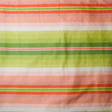 Green + Pink Striped Nubby Grosgrain Woven Fabric, 50" Wide -  By the Yard Default Title
