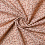 Dusty Peach + Burgundy Print Quilting Cotton Fabric, 44" Wide - By the Yard Default Title