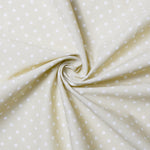 Tan + White Dot Print Quilting Cotton Fabric, 44" Wide- By the Yard Default Title
