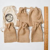 Drawstring Burlap Bag Bundle - Set of 6 Default Title