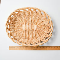 Shallow Oval Woven Basket Tray Default Title