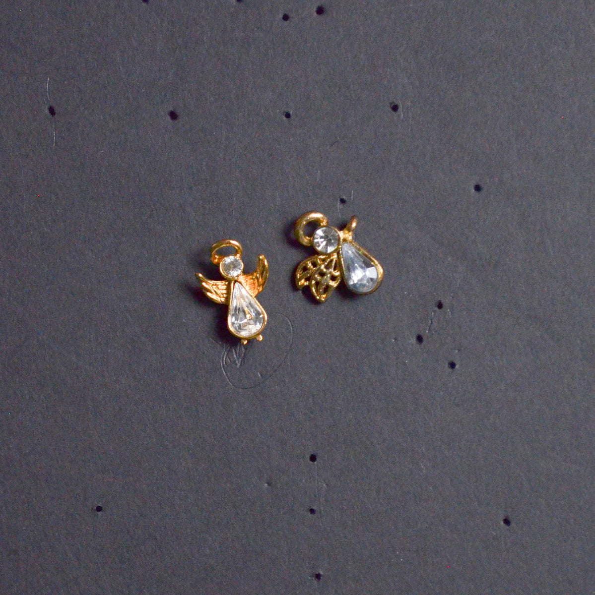 Gold + Crystal Angel Pins - Set of 2 – Make & Mend