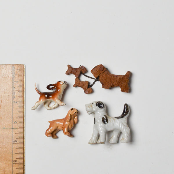 Wooden best sale dog figurines