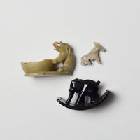 Elephants + Donkey Stone Carved Figurine Bundle - Set of 3 Default Title