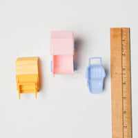 Pastel Plastic Miniature Seat + Carriages - Set of 3 Default Title