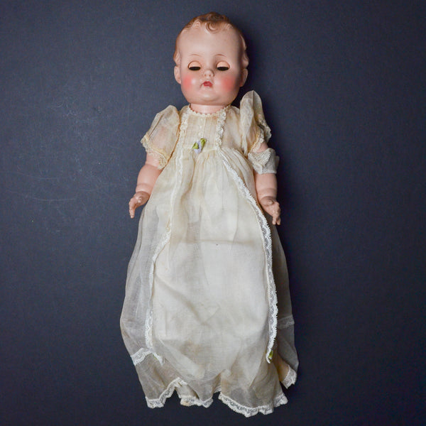 Vintage Madame Alexander Baby Doll in White Dress Default Title