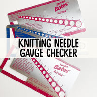 Knitting Needle Gauge Ruler