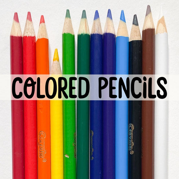Twelve Basic Colored Pencils