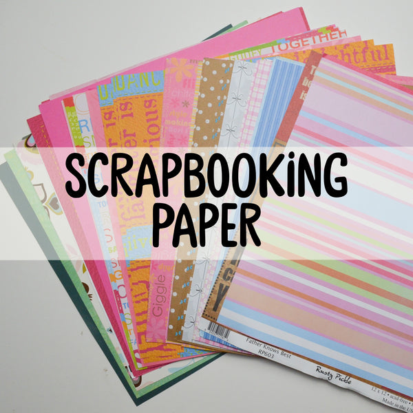 Glitter Rainbow Scrapbook Paper - 12 x 12
