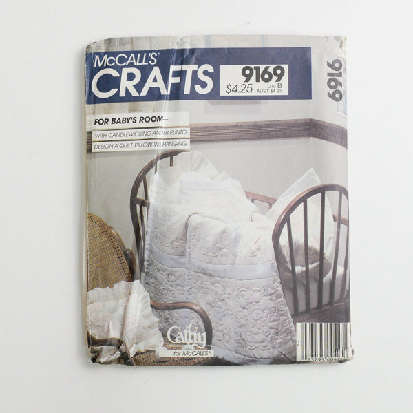 McCall's Crafts 9169 Baby Quilt + Pillow Sewing Pattern