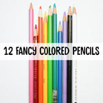 Twelve Artist Colored Pencils