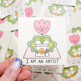 "I am an Artist" Vinyl Sticker