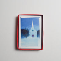 Snowy Church Christmas Cards + Envelopes Set Default Title