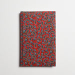Red + Blue Paisley Cloth-bound Hardcover Lined Notebook - 9" x 6" Default Title
