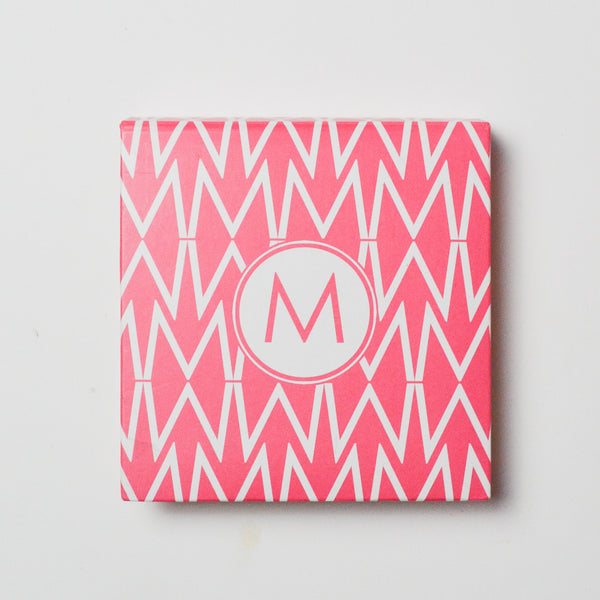 Pink Initial M Gold-Edged Note Block with Cover Default Title