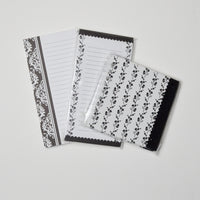 Black + White Floral Magnetic Notepad + Spiral Notebook Bundle Default Title
