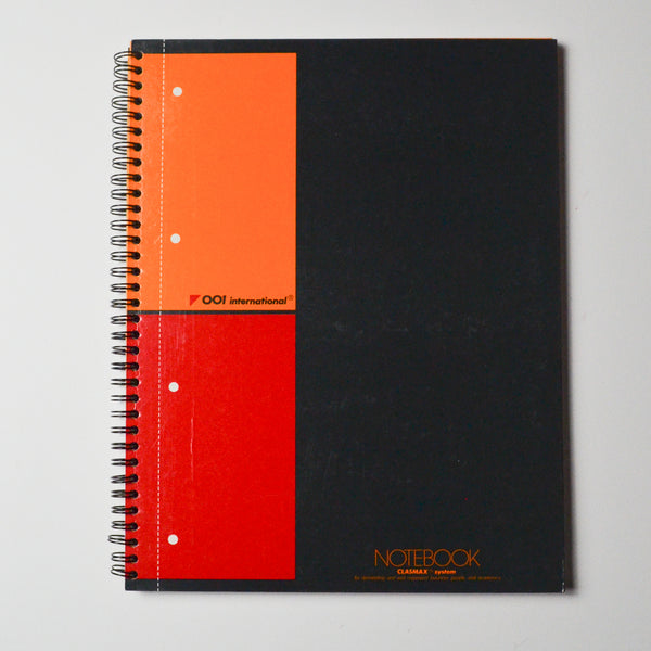 Black, Red + Orange Grid Clasmax System Notebook Default Title