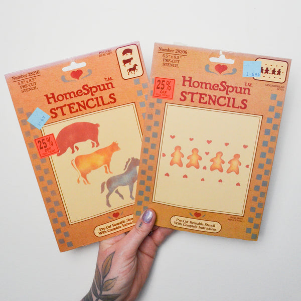 Homespun Gingerbread + Animal Stencils - Set of 2 Default Title