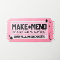Make + Mend Ticket Sticker