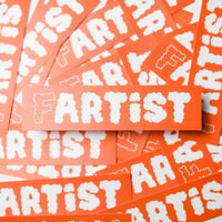 Fartist Orange Bumper Sticker