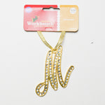 Gold Jeweled M Ornament Default Title