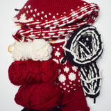 Red, White, + Black Bulky Yarn + Partial Project Bundle Default Title