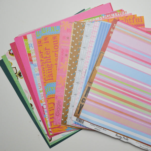 Scrapbooking Paper Rainbow Bundle – Make & Mend