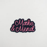 Make & Mend Chainstitched Black + Pink Patch