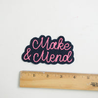 Make & Mend Chainstitched Black + Pink Patch