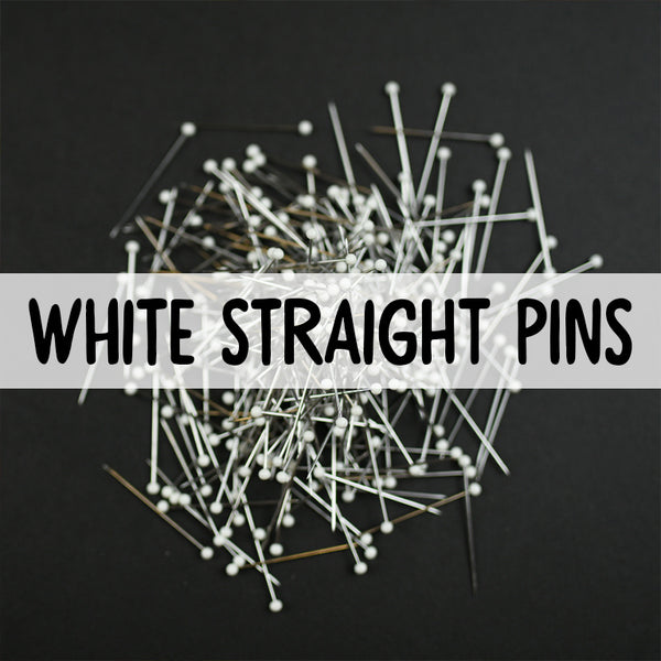 White Straight Pins